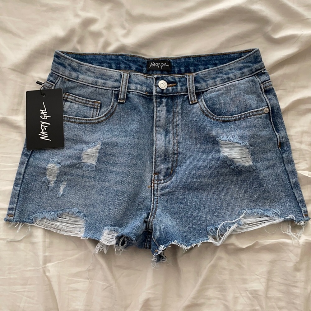 Mid-Blue Denim Shorts (Size 6)